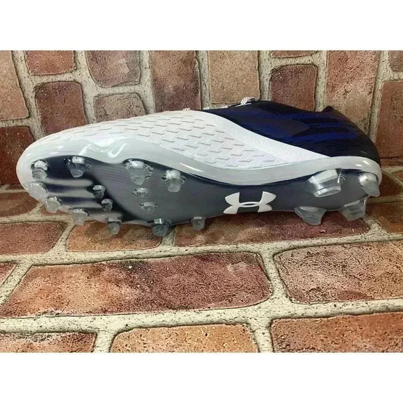 Under Armour Blur Lux MC Mens Sz 13.5 Football Cleats Navy/White 3023190-401 NEW main image 4